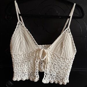 American Eagle crocheted tank
